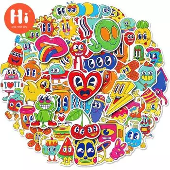 50 шт. новые наклейки, милые наклейки для детей, наклейки на чашки, наклейки для ноутбуков, подарок для детей