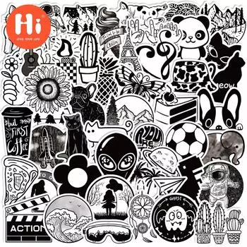 50 шт. новые трансграничные креативные черно-белые наклейки с граффити