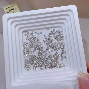 50 шт. Очаровательная сверкающая коллекция мини-цирконовых ногтей, разноцветные роскошные украшения для маникюра, аксессуары