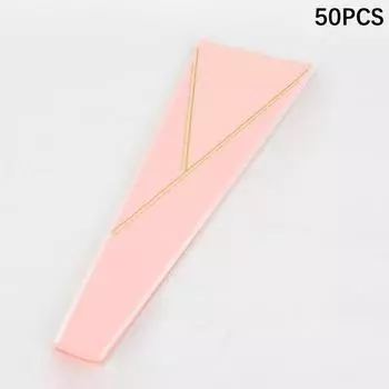 50 шт. одиночные рукава для роз, упаковочные пакеты для букетов, прозрачные целлофановые цветочные обертки на День святого Валентина розовый