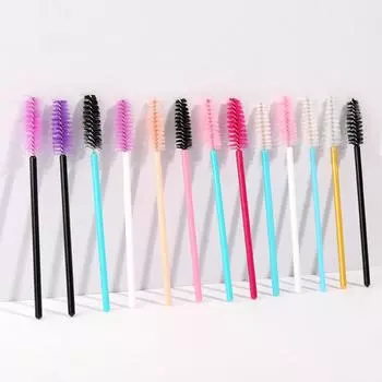 50 шт., одноразовая кисточка для ресниц, косметический инструмент для макияжа, тушь для ресниц, расческа для объема, аппликатор из синтетического волокна, уход за глазами