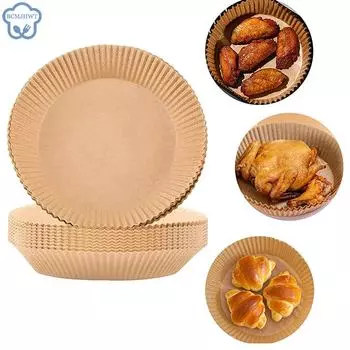 50 шт. одноразовые бумажные подкладки для фритюрницы с антипригарным покрытием круглые бумажные коврики для выпечки кухонные принадлежности для фритюрницы аксессуары для выпечки 30PC