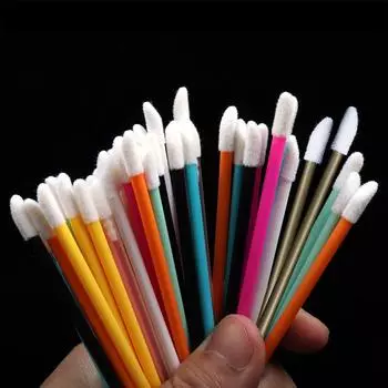 50 шт. одноразовые полые кисти для губ, мягкая губная помада, тушь для ресниц, палочки, аппликаторы, очиститель для ресниц, косметические кисти, женские инструменты для макияжа