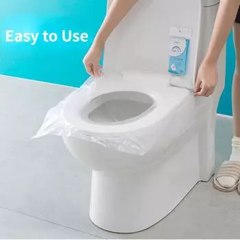 50 шт., одноразовый чехол для сиденья для унитаза, водонепроницаемый коврик для унитаза, аксессуары для ванной комнаты в отеле, кемпинге