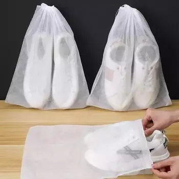 50 шт. организуйте шкаф классифицированные подвесные сумки нетканые бахилы портативная дорожная упаковка белые 3 размера S