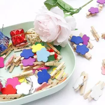 50 шт. Отличные красочные экологически чистые ручные зажимы для свадебного дома деревянные зажимы для украшения балкона 3.5cm