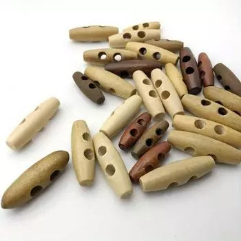 50 шт./пакет деревянные роговые кнопки-переключатели тканевые аксессуары 2 отверстия для пальто свитера шитье ремесло декор 50pcs коричневый