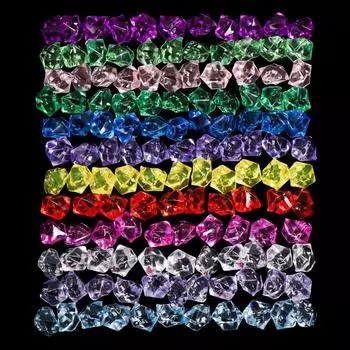 50 шт./пакет кристалл кубики льда декоративный камень аквариум акриловые камни ваза наполнитель галька аквариум украшение для дома 1,4*1,1 см розовый