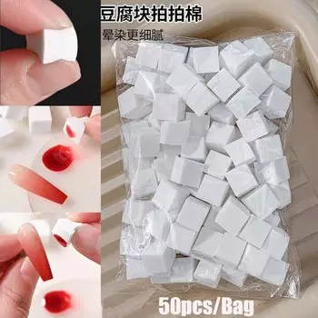 50 шт./пакет, мягкие губки для дизайна ногтей, инструменты для градиентного штампа, выцветание цвета, живопись, маникюр, макияж, спонж для ногтей «сделай сам», аксессуары для кисточек 1 см 50 pcs with a set