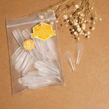 50 шт./пакет накладные ногти долговечные ультратонкие Т-образные прозрачные искусственные насадки для дизайна ногтей 9