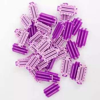 50 шт./пакет розовые волнистые стержни для завивки волос фиолетовые самодельные бигуди многоразовые профессиональные стержни для завивки волос из кукурузы purple-50pcs/bag