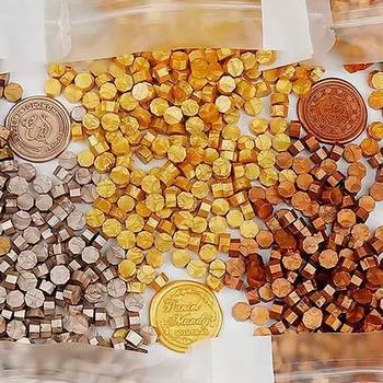 50 шт./пакет смешанная лаковая печать восковая печать DIY восьмиугольные восковые частицы запечатывающий штамп для конверта письмо свадебное приглашение на вечеринку