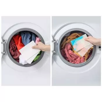 50 шт./пакет Таблетки для стирки Бумага для стирки Простыни для белья против пятен Антистресс Смешивание цветов Впитывание Аксессуары для стирки