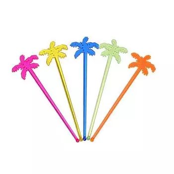 50 шт. палочек для коктейлей Coconut Tree Swizzle Sticks для размешивания напитков, кофе, мадлера, пудры