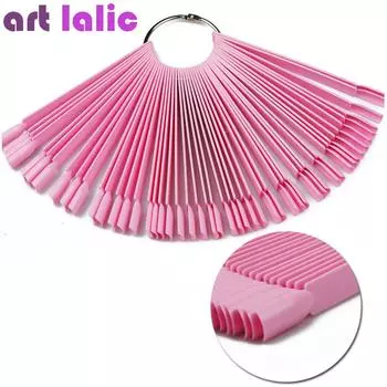50 шт., палочки для дизайна ногтей, палочки для практики, инструмент для дизайна веера, доска для дизайна ногтей