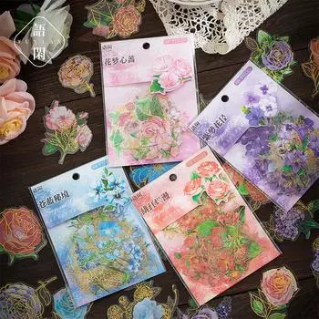 50 шт./партия, кавайные наклейки для скрапбука, цветочная комната, принадлежности для скрапбукинга, дневника, планировщик, канцелярские принадлежности, наклейка, декор для планировщика, HMM