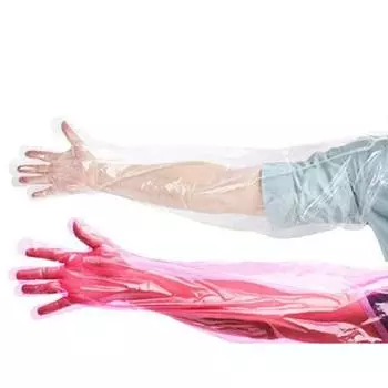 50 шт. перчатки для искусственного осеменения домашних животных одноразовые мягкие перчатки из ПЭ с длинными рукавами для свиней, крупного рогатого скота, овец, ветеринарные принадлежности красный