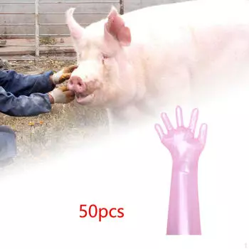 50 шт. перчатки с длинным рукавом для акушерства и проверки ухода за домашними животными, красота, волосы