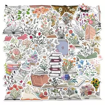 50 шт. персонализированных художественных наклеек-цветов для граффити своими руками — украсьте стаканы для воды, ноутбуки, телефоны и холодильники. Ji Xiaozhe, GT142