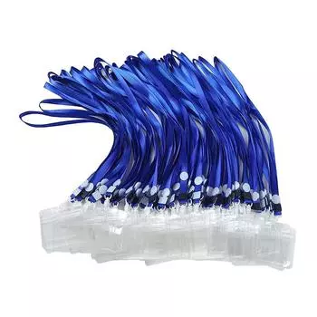 50 шт. персонализированных шнурков для именных бейджей с зажимом, напечатанных на мягком пластике, держателей для удостоверений личности, визитных карточек, держателей для карточек на грудь сотрудников