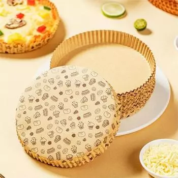 50 шт. пиццы маслостойкая бумага фритюрница круглая тарелка коврик для выпечки барбекю маслостойкая пленка бумага кухонные принадлежности для пиццы