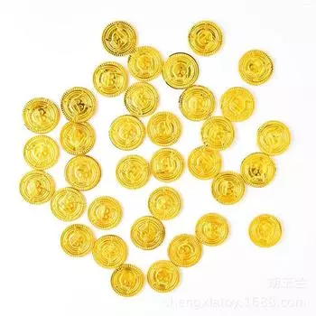 50 шт пиратские золотые монеты поддельные золотые рождественские украшения на Хэллоуин для дома и детей золотой