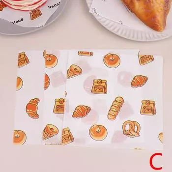 50 шт. Пищевая вощеная бумага для выпечки, обертки для тортов, кондитерских изделий, жирная бумага для праздничного хлеба, бургеров, масляная бумага