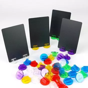 50 шт. Пластиковые игровые подставки, подставки для карт, пластиковые держатели для карт, игровые маркеры, подставки для игровых карт для настольных игр 50pcs белый