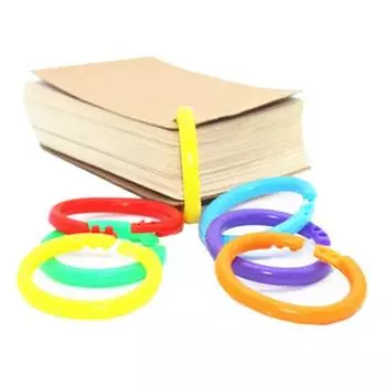 50 шт., пластиковые кольца-переплёты и дыроколы для альбомов «сделай сам», круглые обручи для книг, открывающиеся офисные переплётные принадлежности, фотоальбом 15mm разноцветный