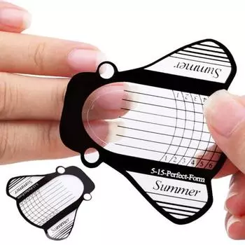 50 шт. Пластиковые накладные ногти самоклеящиеся модные художественные направляющие формы наклейки инструменты