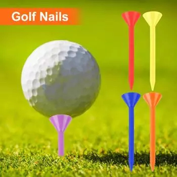 50 шт. пластиковые небьющиеся футболки для гольфа 3 1/4 дюйма, прочные стабильные яркие цвета, трехслойные кегли для гольфа с большой чашкой, аксессуары для гольфа B 50pcs