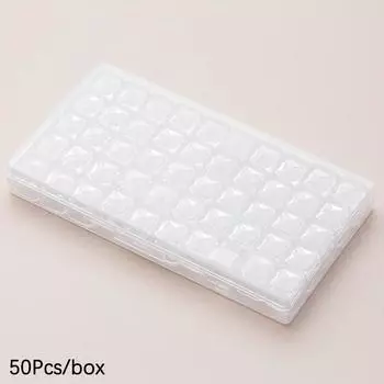 50 шт. Пластиковые одноразовые чашки для чернил для татуировки, пигмент, прозрачный держатель, контейнер, крышка, аксессуары для татуировки для макияжа прозрачный