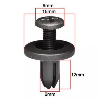50 шт. Пластиковые заклепки, крепеж 6 мм, автомобильный бампер, крепеж, зажим, отверстие, заклепка, фиксатор, толкающий крышку двигателя, крепление крышки бампера двери автомобиля