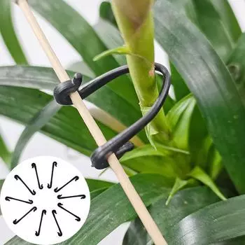 50 шт. Пластиковые зажимы для фиксации растений, зажимы для поддержки томатов, крепежи для сеток для винограда, садоводство, сельскохозяйственная обвязка, клетки