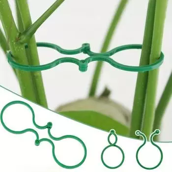 50 шт. Пластиковые зажимы для обвязки садовой лозы, клетки для растений, набор из пряжки, кольца, держатели, подставки для томатов, инструменты, аксессуары для декора S