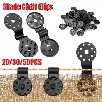 50 шт. Пластиковые зажимы для тента для кемпинга, зажимы для сетки для солнцезащитного козырька, хомут для фиксации ткани теплицы, аксессуары, люверс, крючок для сетки для забора 20PCS