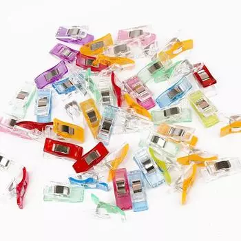 50 шт. пластиковый зажим для позиционирования в стиле пэчворк, зажим для переплета, инструмент для лоскутного шитья своими руками красный