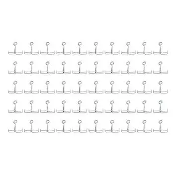 50 шт. плоские зажимные краны из нержавеющей стали, прочные зажимные хомуты из латекса для химических веществ