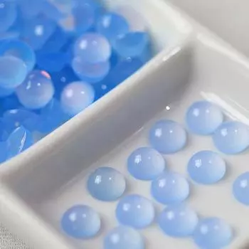 50 шт. плюшевые игрушки аксессуары для самостоятельного изготовления кукол на резине круглые глаза с плоской спиной 4mm светло-синий