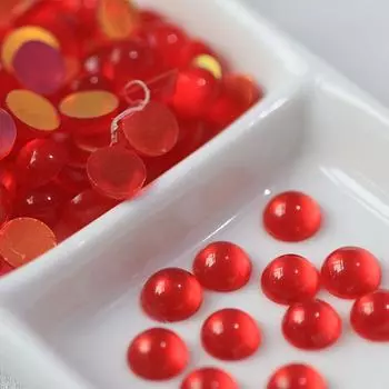 50 шт. плюшевые игрушки DIY аксессуары наклеиваются на смоляные круглые глаза плоская спина куклы изготовление 6mm красный