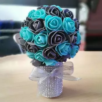 50 шт. плюшевых мишек из роз 3,5 см из пенопласта, свадебный декоративный рождественский декор для дома, коробка для подарков своими руками, искусственные цветы