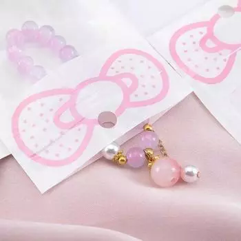 50 шт. подарочные пакеты с белым бантом, самозапечатывающиеся пакеты, устойчивые к окислению, герметичные пакеты для упаковки и хранения ювелирных изделий, подарочный пакет