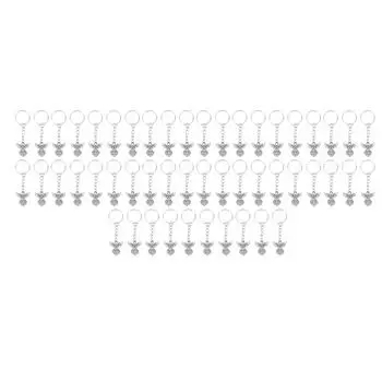 50 шт. подвеска-брелок в виде ангела из цинкового сплава, серебро, винтажный, изысканный, благоприятный смысл, ангел-хранитель