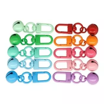 50 шт. Подвеска в виде колокольчика, красочный брелок в виде колокольчика, автомобильные аксессуары, подарки для друзей чёрный