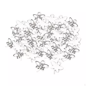 50 шт. подвески-шармы, винтажная металлическая фурнитура 3D-формы аксессуары для ожерелья, подарки Gold