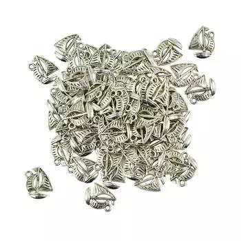 50 шт., подвески в виде парусника из сплава, подвески «сделай сам», для ожерелья, изготовления ювелирных изделий 19x16mm серебряный