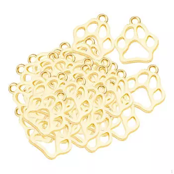 50 шт. подвесок в виде медвежьей пальмы, аксессуары для украшений из сплава своими руками, бусины-разделители в винтажном стиле Gold