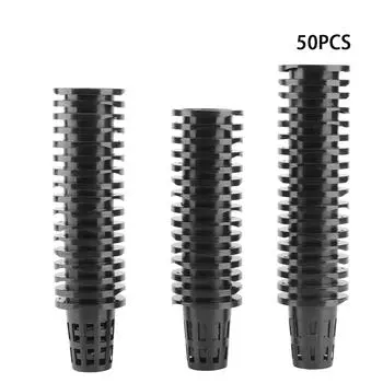 50 шт. полипропиленовый сетчатый горшок для гидропоники, беспочвенное выращивание цветов, сетчатая корзина для выращивания растений, черный чёрный