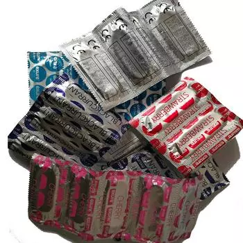 50 шт. полосковые презервативы. Различные типы свободных презервативов без упаковки. Контрацепция. Рукав для пениса. 50 pcs