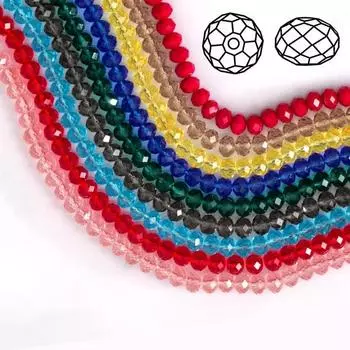 50 шт. полупрозрачные чешские хрустальные стеклянные бусины граненые цветные разделительные бусины для изготовления ювелирных изделий своими руками браслет ожерелье аксессуары